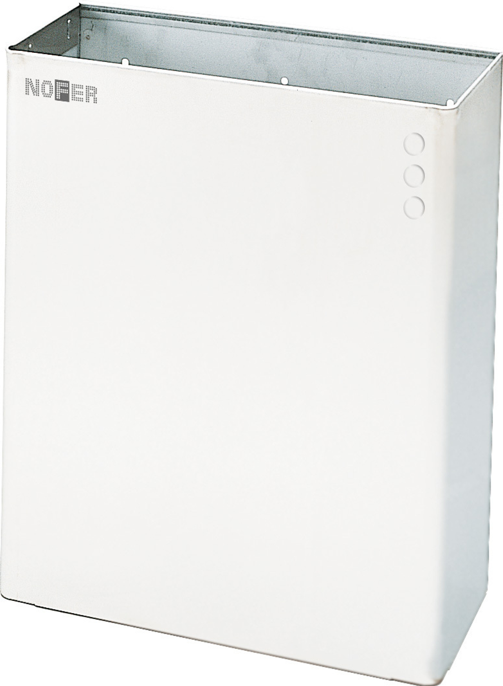 Контейнер для мусора настенный 23 л. нерж. сталь NOFER 14077.W белый