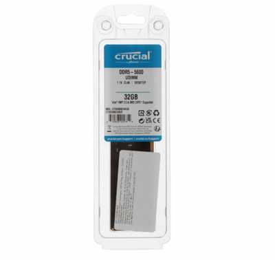 Модуль оперативной памяти Crucial DIMM DDR5, 32Gb, 5600Mts, CL46, 1.1v, CT32G56C46U5
