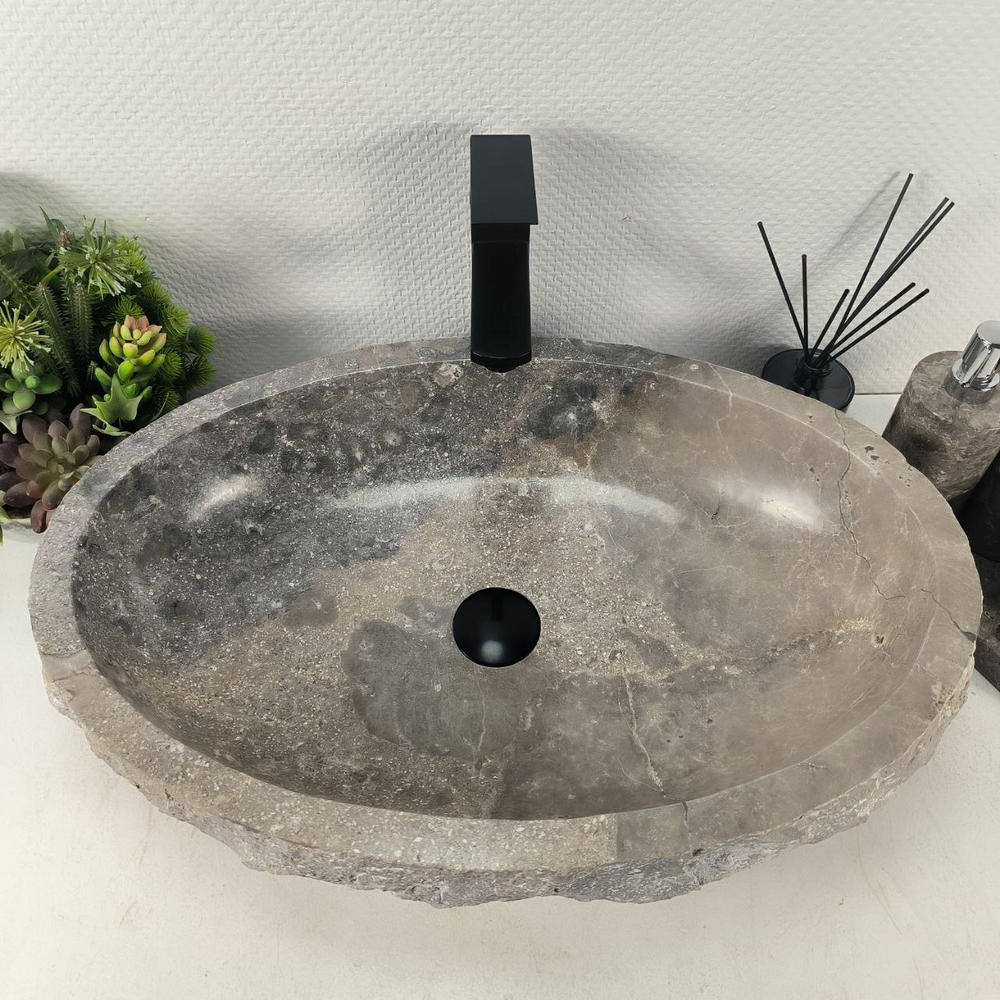 Раковина из мрамора Erozy Grey EM-64670 61*42*16 0189