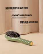 La Bonne Brosse Массажная расческа для волос N 02 Essential Detangling Brush - Emerald Green