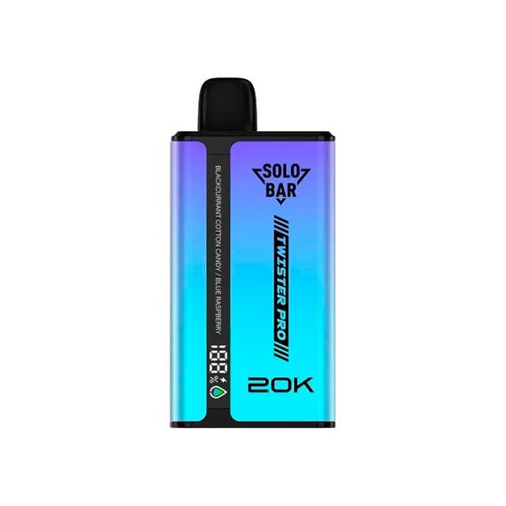 SOLOBAR Twister Pro 20K - Blackcurrant Cotton Candy / Blue Raspberry (2% nic)