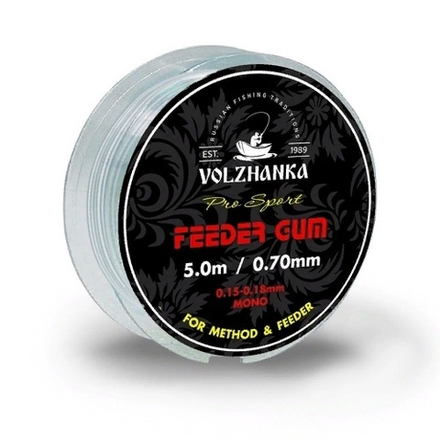Фидерная резина Волжанка Feeder Gum 0,7мм 5 м прозрачная