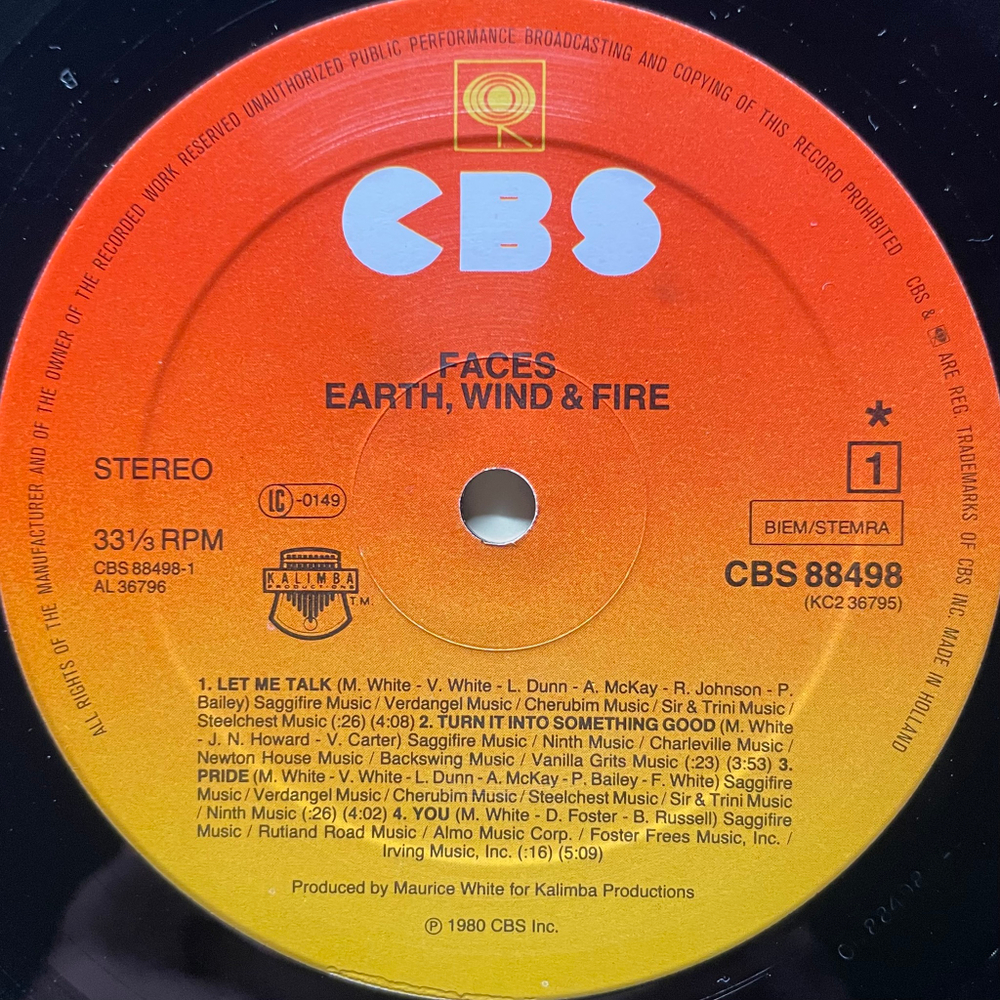 Earth, Wind & Fire - Faces 2LP (Голландия 1980г.)
