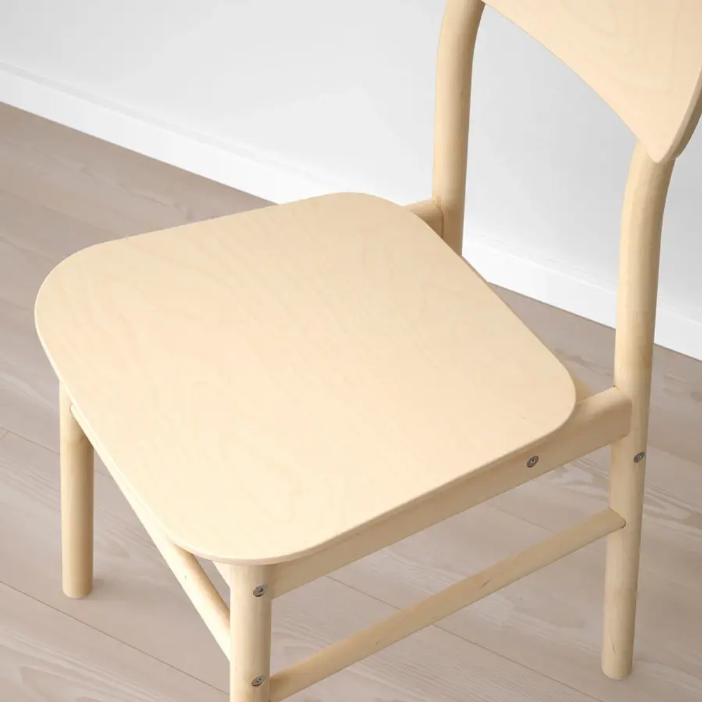 Стул деревянный - IKEA RОNNINGE/RONNINGE, 79х46х49 см,  дерево светло-бежевый, РЁННИНГЕ ИКЕА