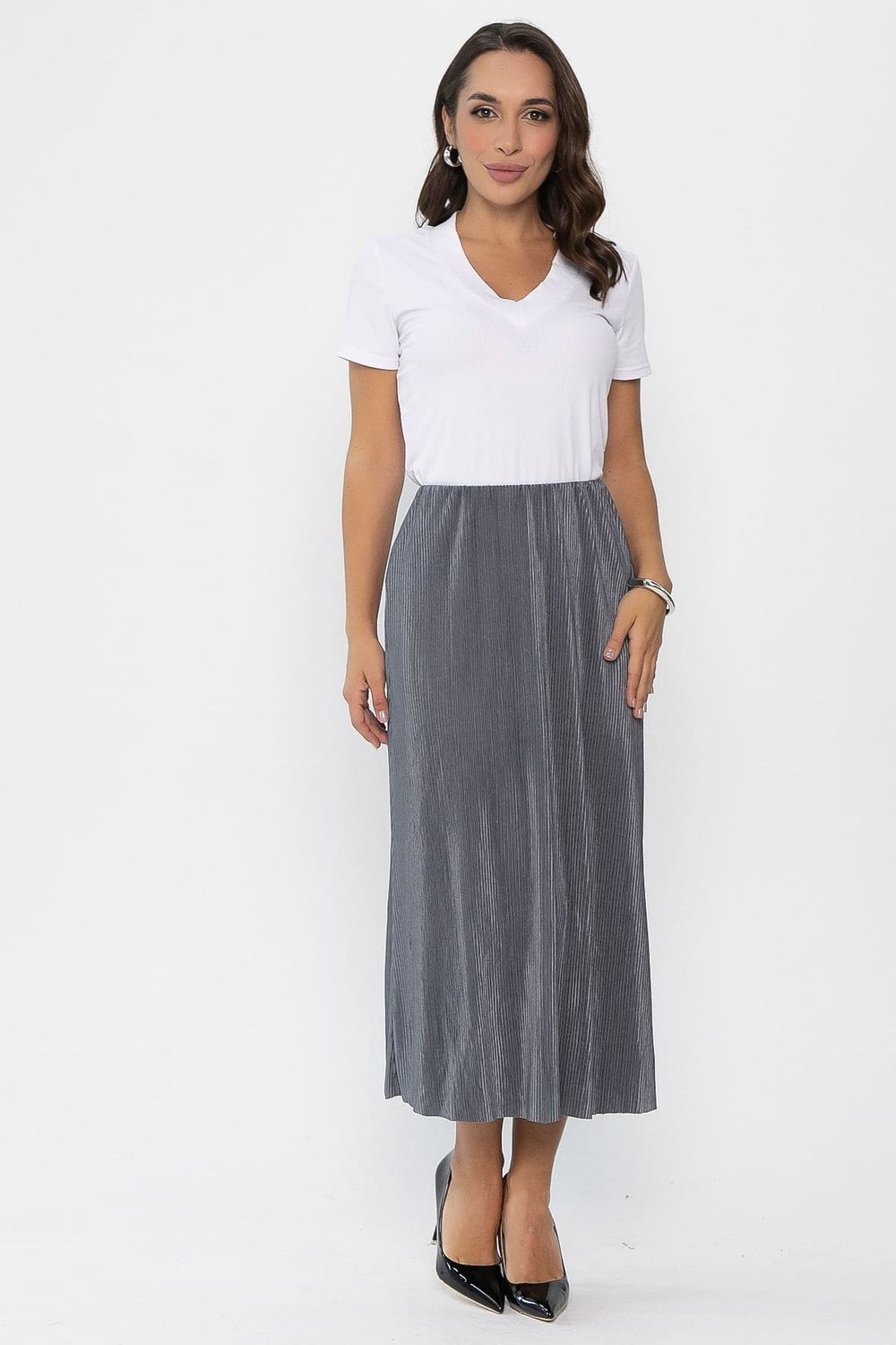 Юбка Звездный микс (серебро) Ю14062-22М LT Collection