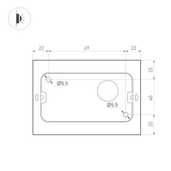 Светильник SP-Wall-110WH-Flat-6W Warm White (Arlight, IP54 Металл, 3 года) 020801