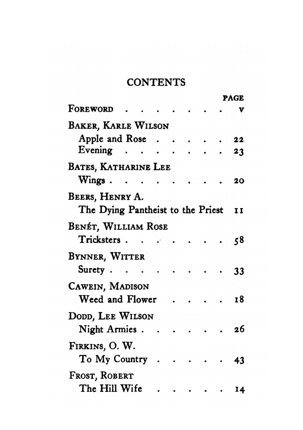 A Book of Yale Review Verse | Robert Frost