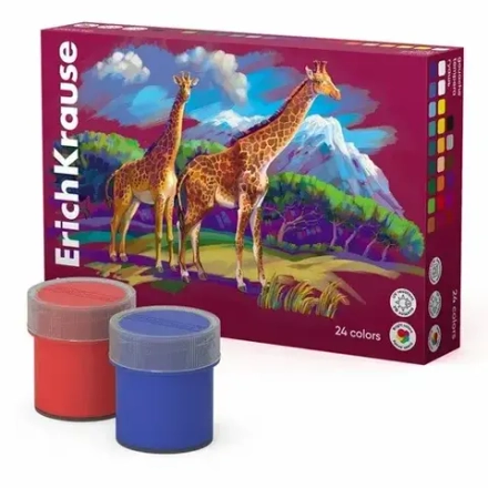 Гуашь 24 цвета ErichKrause Safari 61425