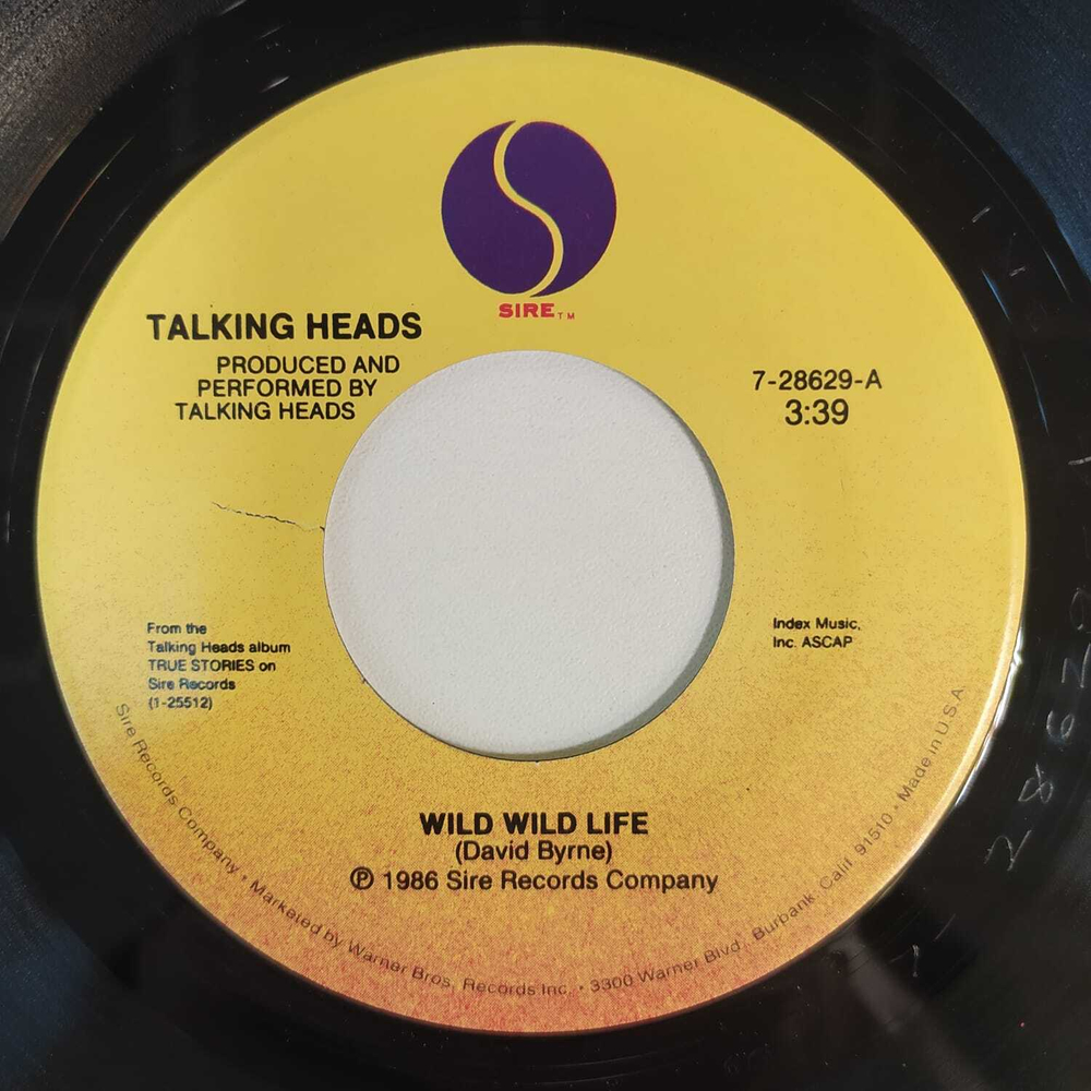 Talking Heads - Wild Wild Life (США 1986г.) 7", 45 RPM, Single