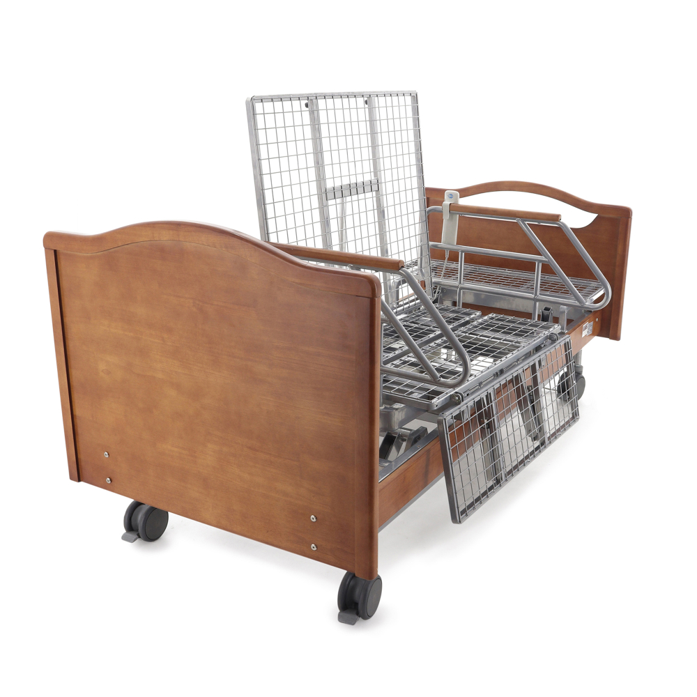 Кровать электрическая Med-Mos DB-2B с поворотным креслом в правую сторону (коричневый)