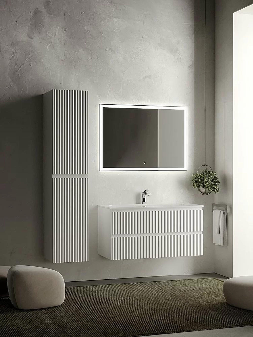 Тумба с раковиной Sancos SNOB R SNR100W 100 Bianco