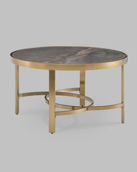 Журнальный столик Адриана 80*80 см серая керамика