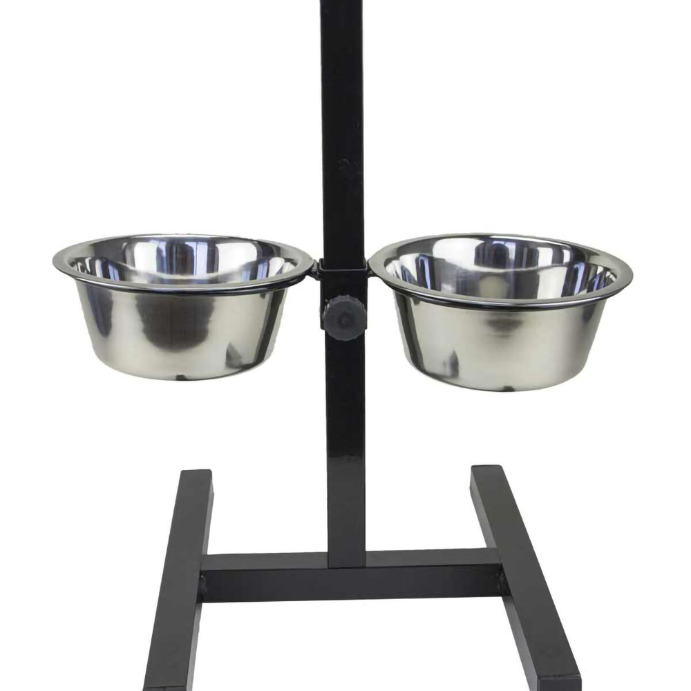 DOGMAN Подставка металлическая с мисками №1, 2*0,75 л