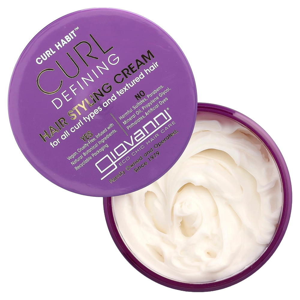 Giovanni, Curl Habit™, крем для укладки волос, для создания локонов, для всех типов локонов и текстурных волос, 295 мл (10 жидк. унций)