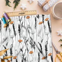 Ткань премиум мембрана минималистичный луг