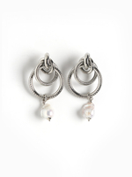 Серьги "Triple pearl ring" Silver