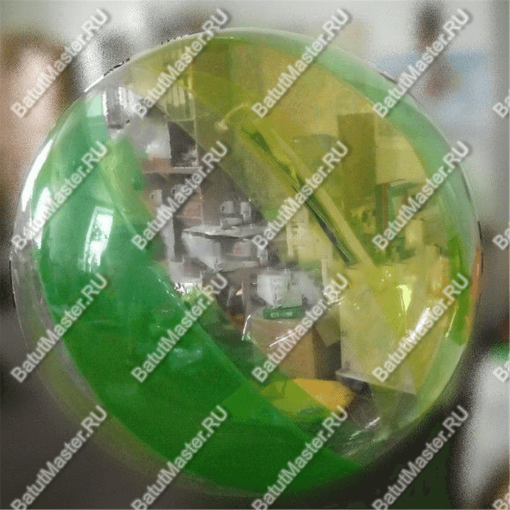 Аттракцион Водный шар ТПУ «Желто-зеленый» 1,5*1,5*1,5 м