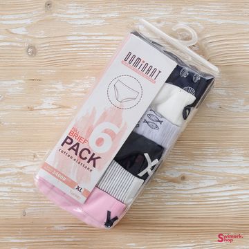 Трусики женские DOMINANT 34000-24, BRIEF, 6 шт. в уп.