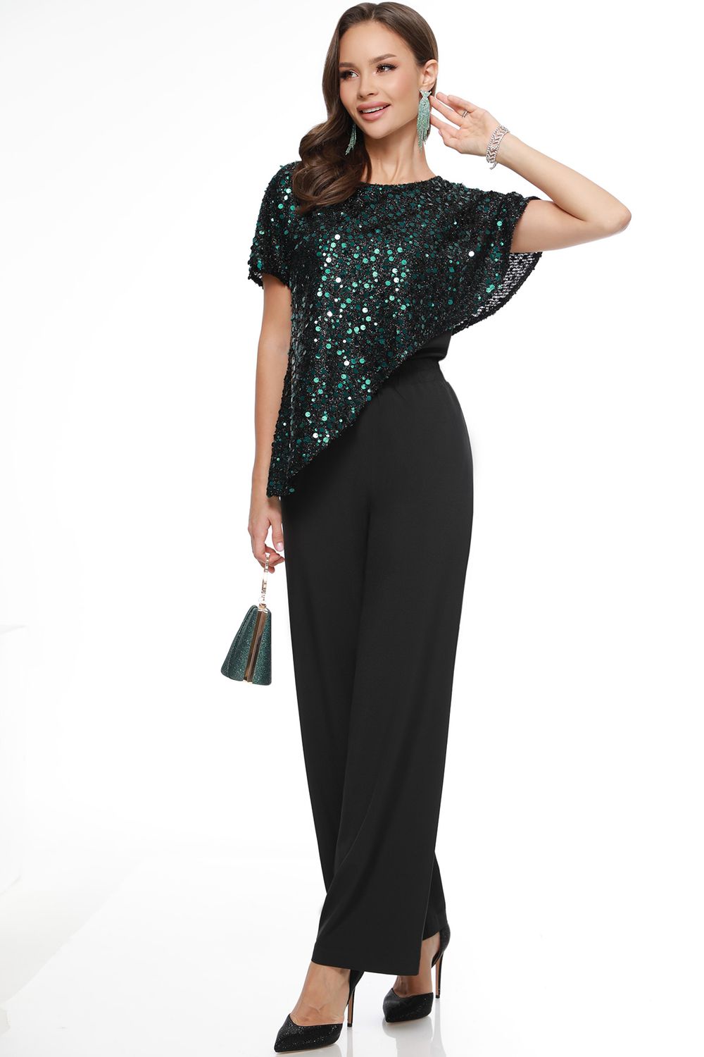 Костюм брючный нарядный с пайетками DStrend (Акция)