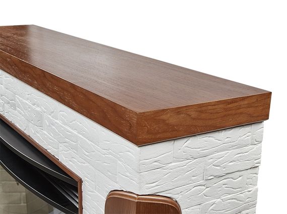 Портал Firelight Prestigio 30 камень белый, шпон дуб — (2)