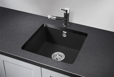 Granula 3601, ЧЁРНЫЙ, кухонная мойка, кварц