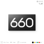 Номер на дверь 660, табличка на дверь для офиса, квартиры, кабинета, аудитории, склада, черная 120х70 мм, Айдентика Технолоджи
