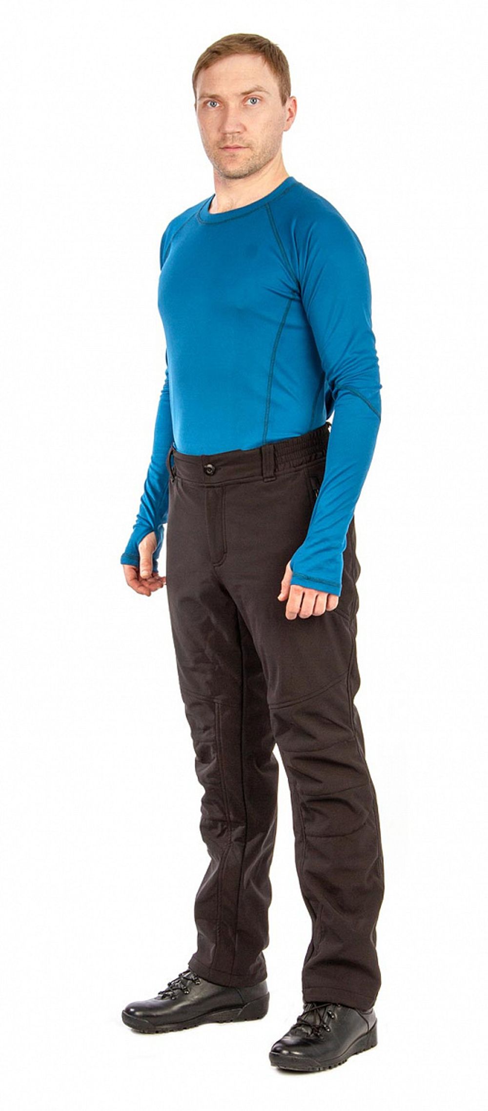 Брюки, софт-шелл, черный, Grayling, Novatex