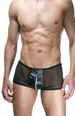 Мужские трусы-хипсы с молнией (Размер: L-XL) (Цвет: черный)