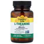 Country Life, L-теанин, 200 мг, 60 растительных капсул