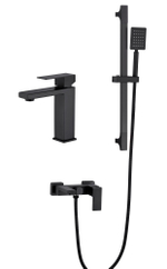 91304-C Душевой комплект (3 в 1) НЕРЖ (ЧЕРНЫЙ) HANSEN  (5/1шт)