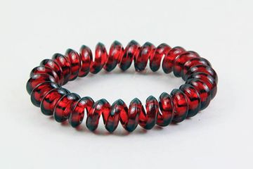 Резинка для волос "Спираль" (бордовая)