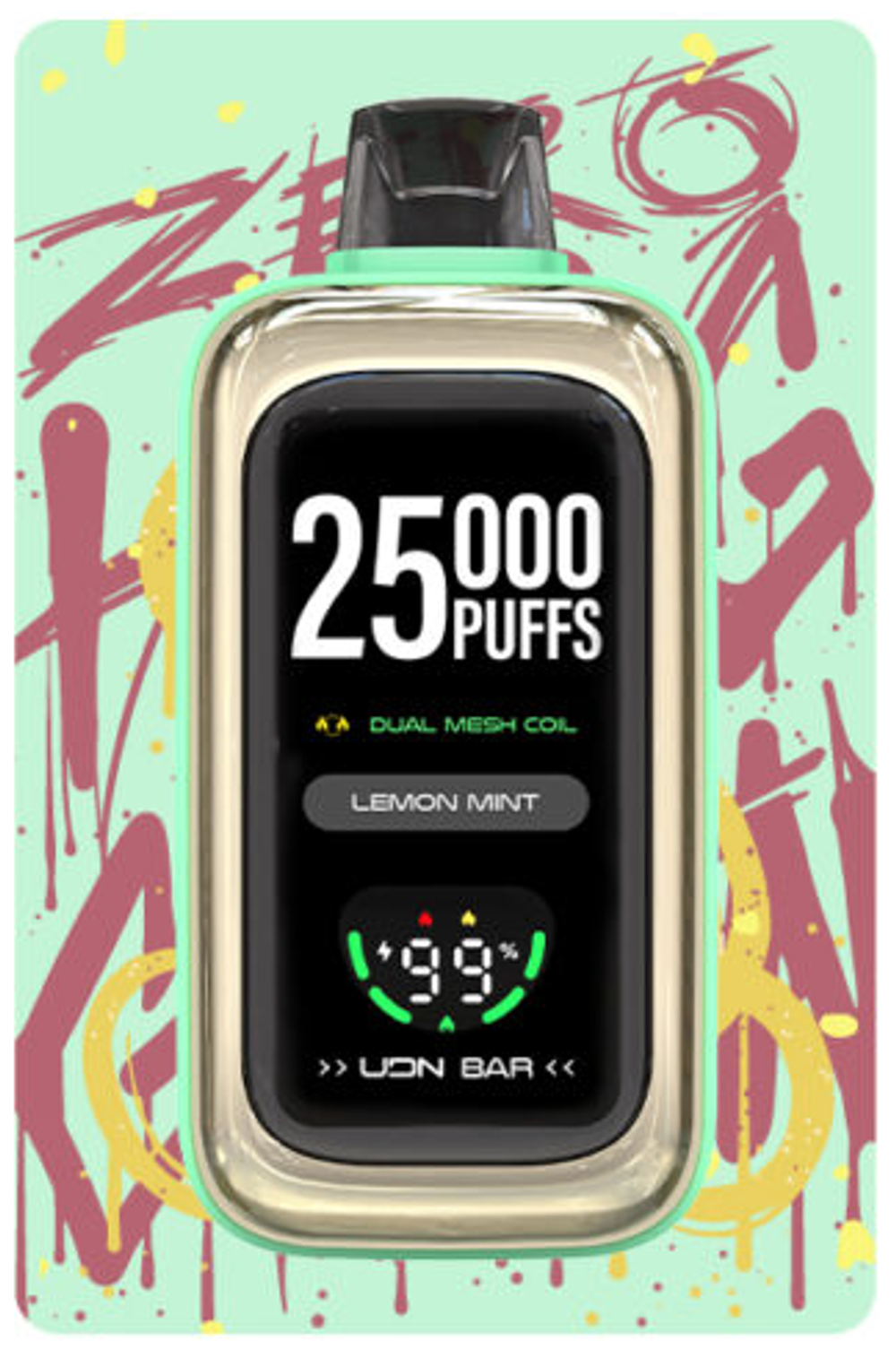 UDN BAR 25000 Lemon mint - лимон-мята 25000 затяжек 20мг (2%)