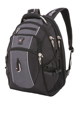 Большой вместительный качественный с гарантией швейцарский чёрный городской рюкзак 34x23x48 см (38 л) с большим количеством кармашков SWISSGEAR SA6677204410