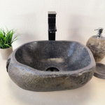 Раковина из речного камня RS-66022 39х32х15 из натурального камня