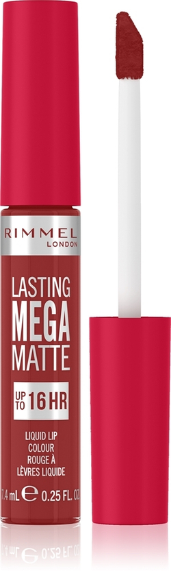 Rimmel Lasting Mega Matte - Легкая матовая жидкая помада 16 часов., 7,4 ml