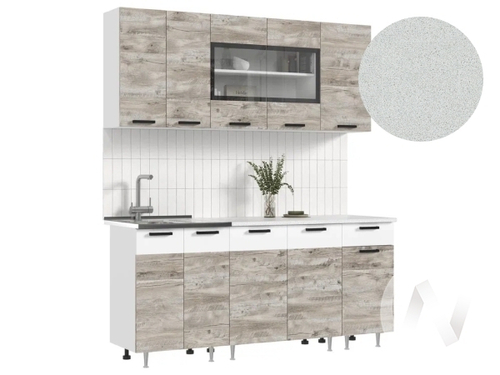 Кухня Рио NEW ЛДСП 1;8м (белый/юкон; белый/антарес)