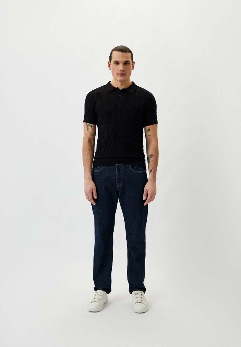 Поло муж. трикотаж KARL LAGERFELD 655081 черный