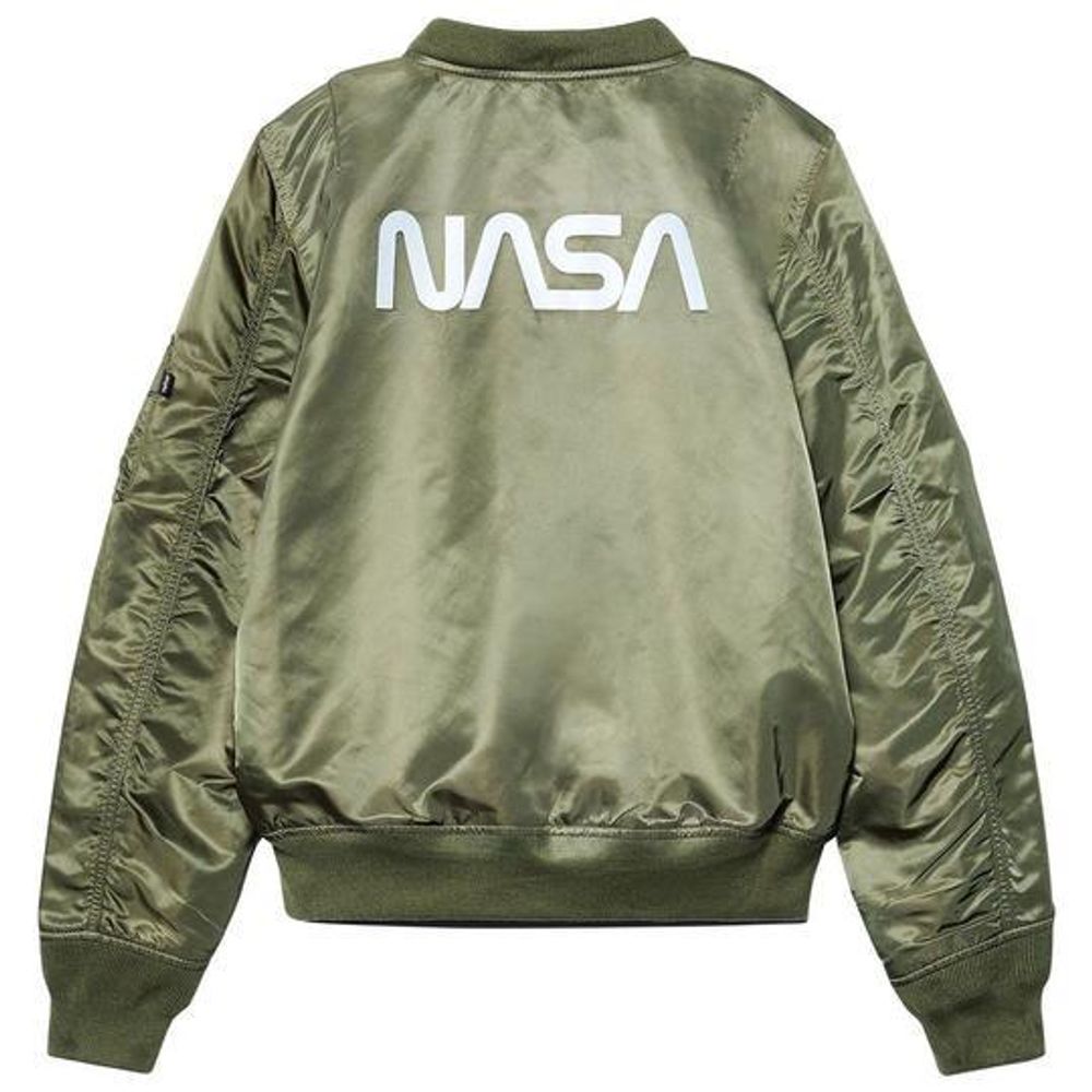 Бомбер Alpha Industries L-2B Hooded NASA Sage Green