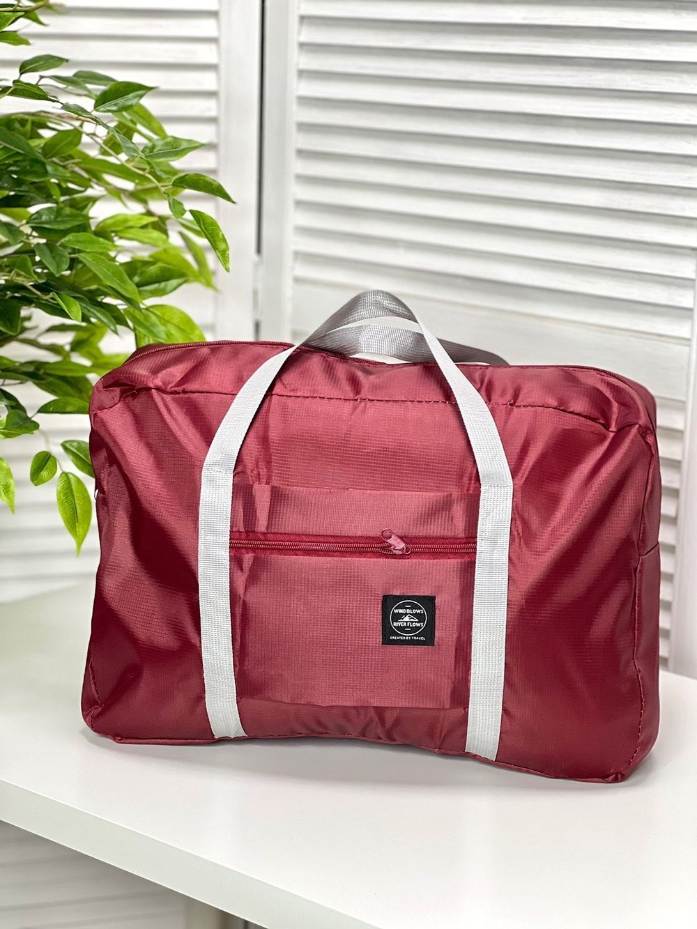 Сумка дорожная, текстильная бордовая (201723121)