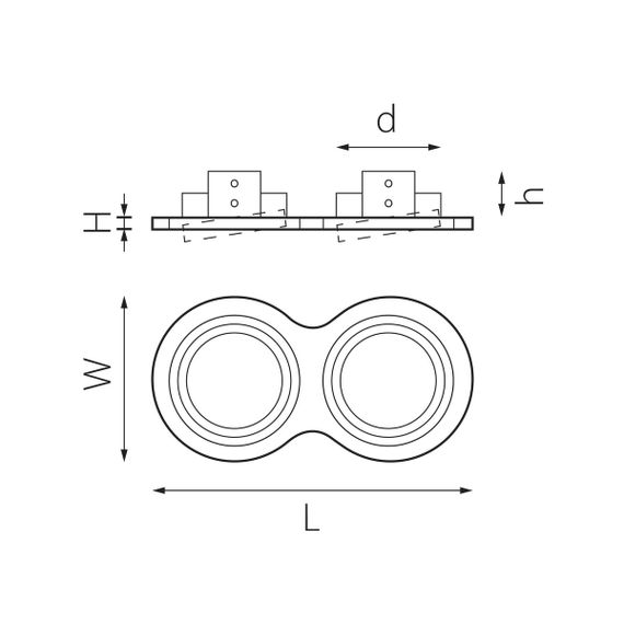 Комплект из светильника и рамки Lightstar Intero 111 (217927+217906+217907) i9270607