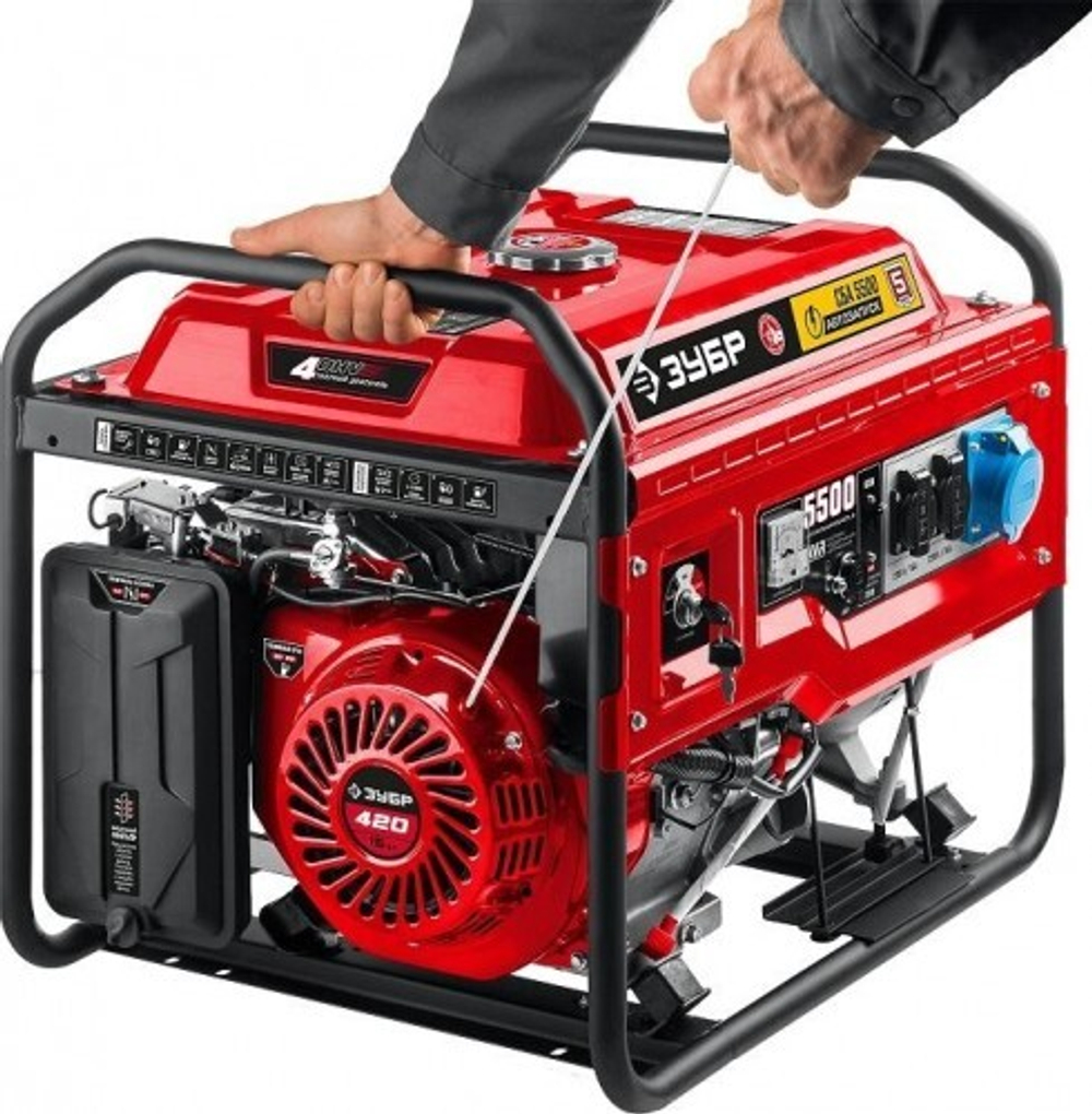 Генератор бензиновый ЗУБР СБА-5500 с автозапуском