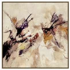 Постер Portent 120х120 см, бежевый, оранжевый, фиолетовый