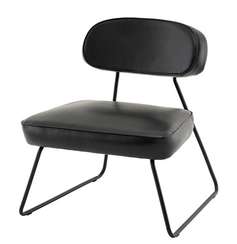 Лаунж-кресло Take, чёрная экокожа