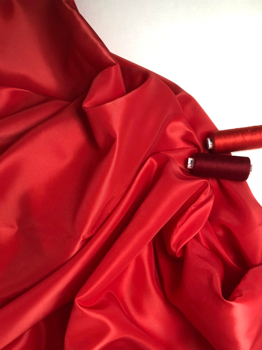 Подклад, стрейч вискоза, красный #19,32