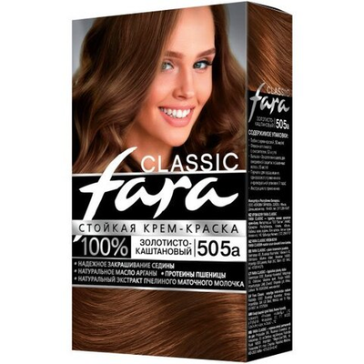 FARA Classic крем-краска д/волос 505а золотисто-каштановый