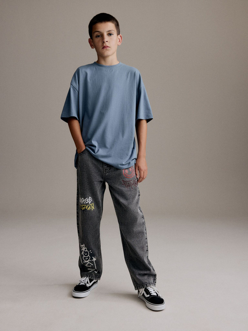 Джинсы для мальчика Next B30-829, Темно-серый