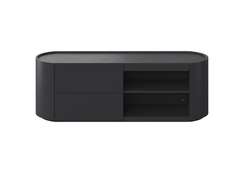 Тумба Lagom под ТВ 2 ящика 2 полки ширина 140 см (черный)