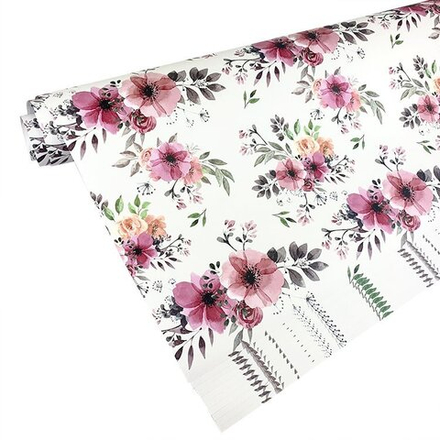 Упаковочная бумага (0,7*1 м) Шиповник, 10 шт.