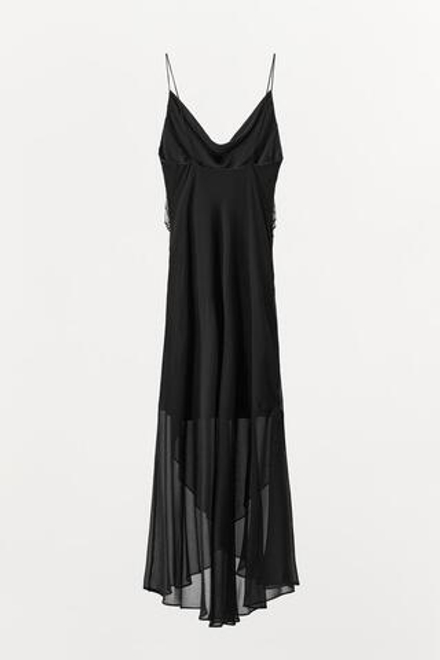 ZARA ПЛАТЬЕ МИДИ С БИСЕРОМ LIMITED EDITION, ЧЕРНЫЙ