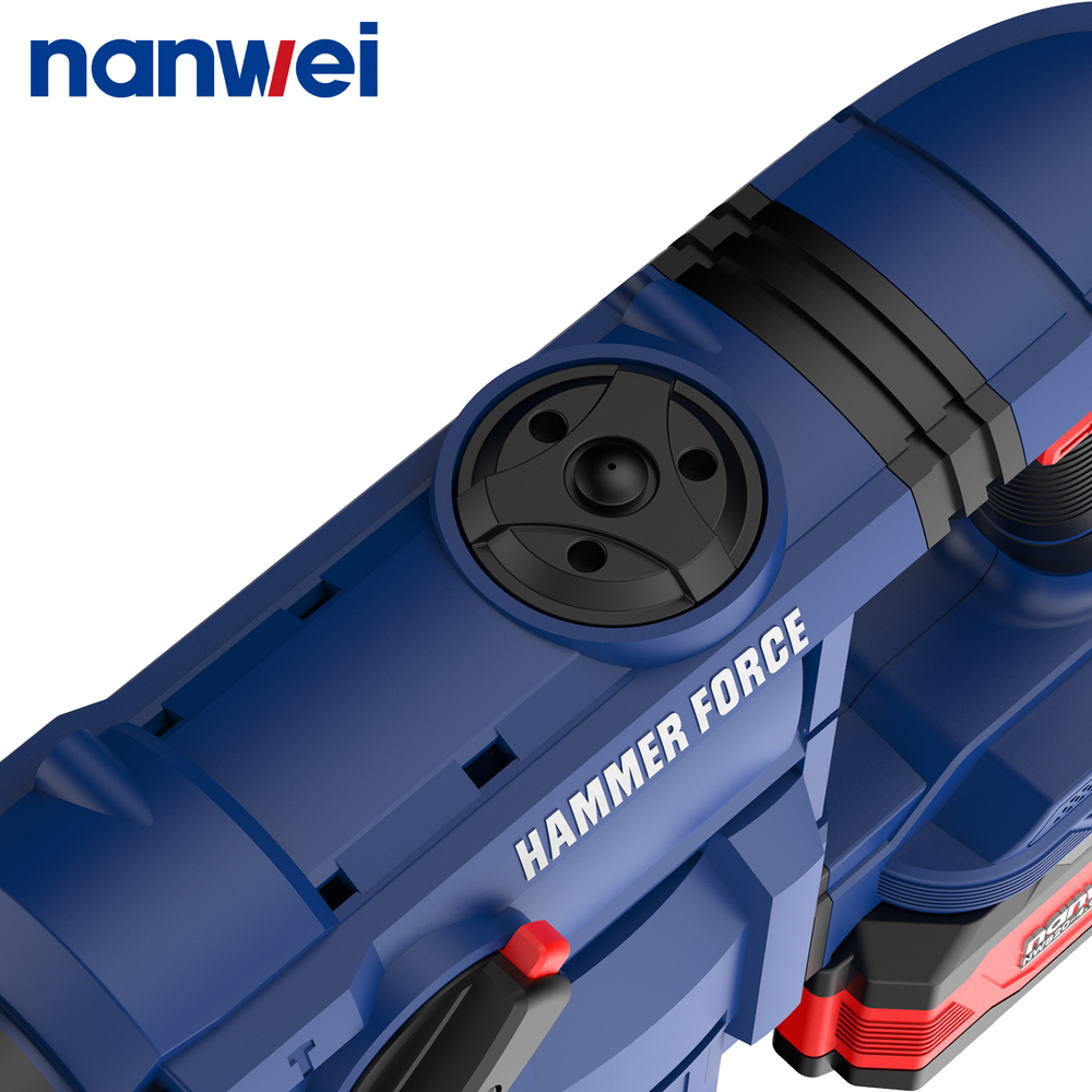 Аккумуляторный перфоратор Nanwei NW-H8281 (20V, 4 Дж, SDS-Plus, 2 АКБ 6 Ач)